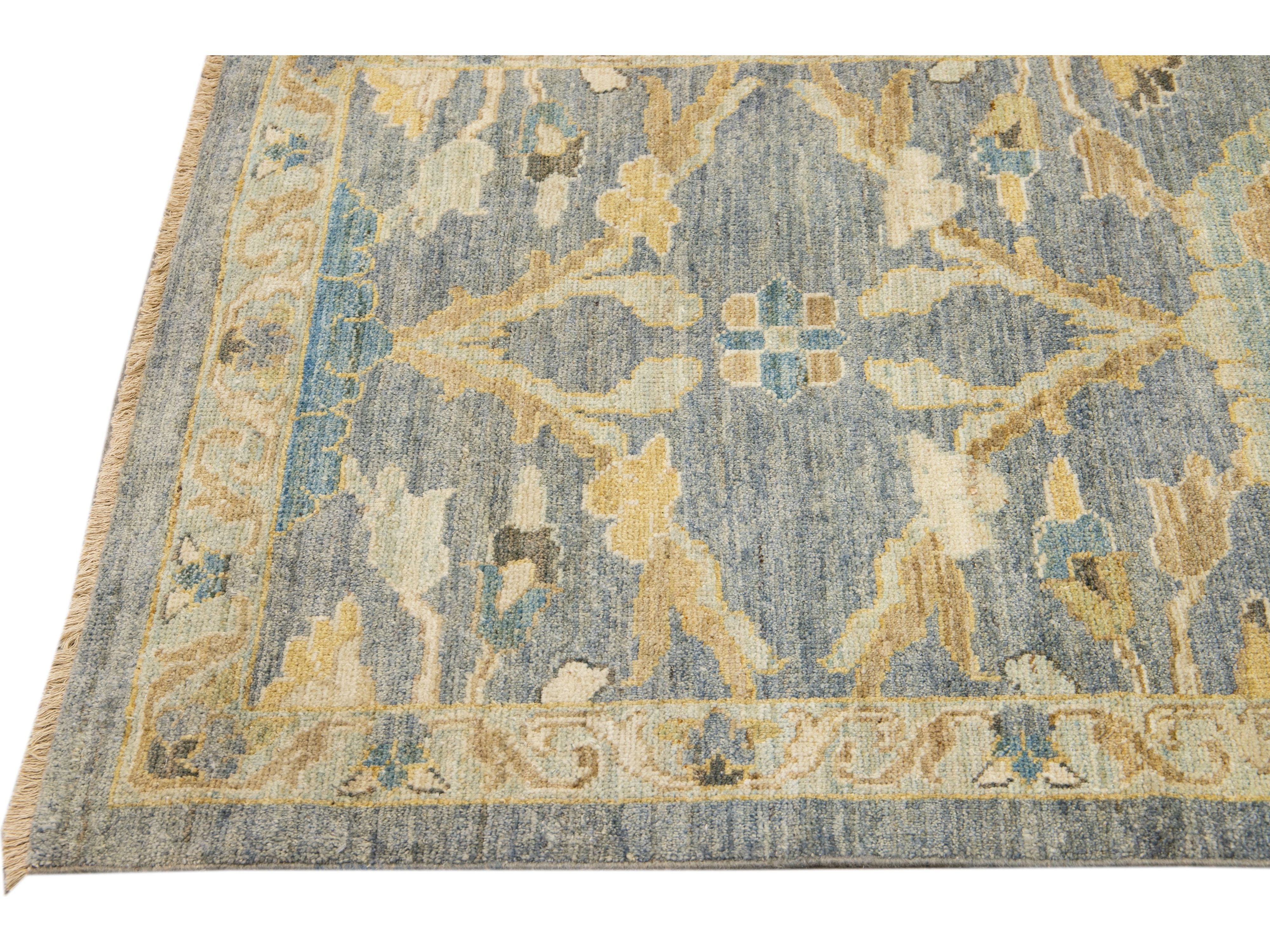 Modern Sultanabad Long Wool Runner 4 X 26