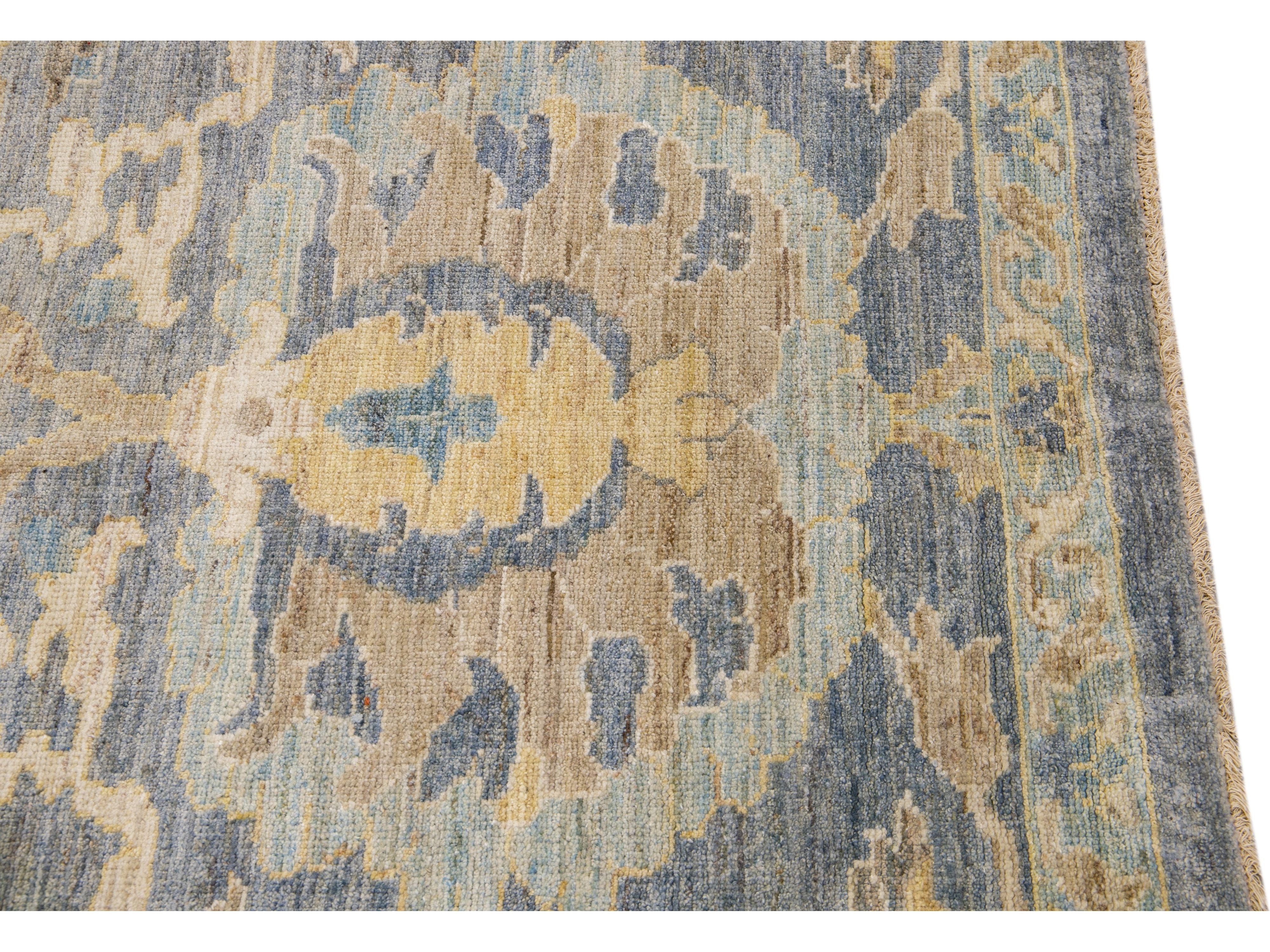 Modern Sultanabad Long Wool Runner 4 X 26