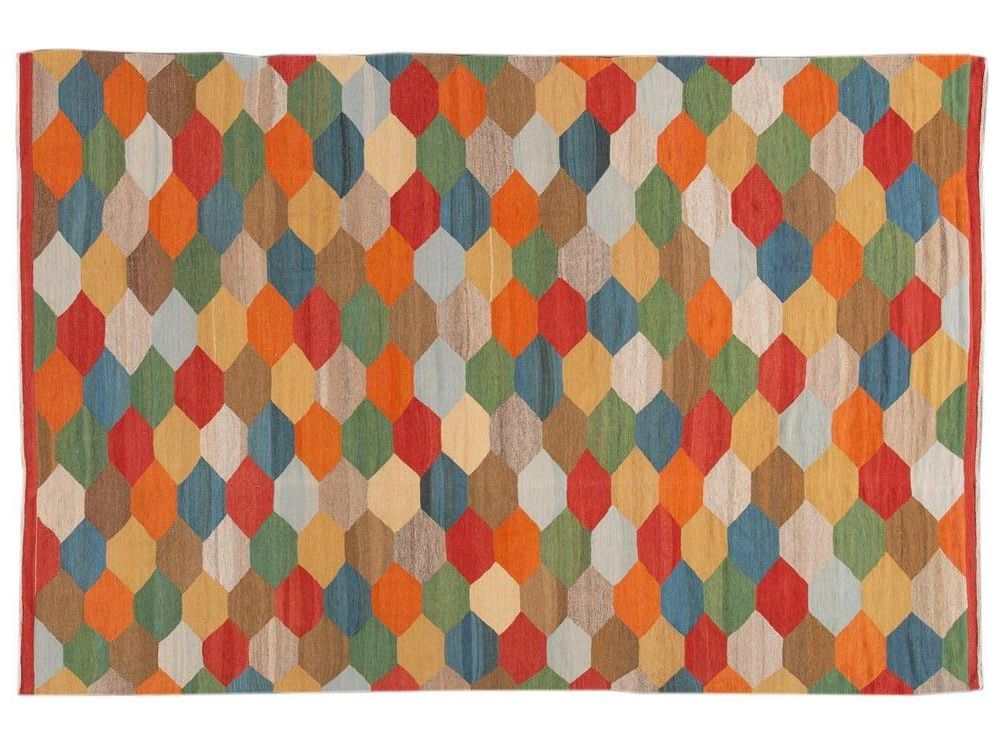 21st Century Modern Kilim Wool Rug 8 X 13