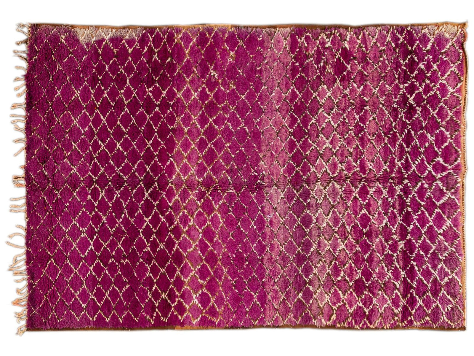 Vintage Purple Moroccan Tribal Wool Rug, 6 x 9