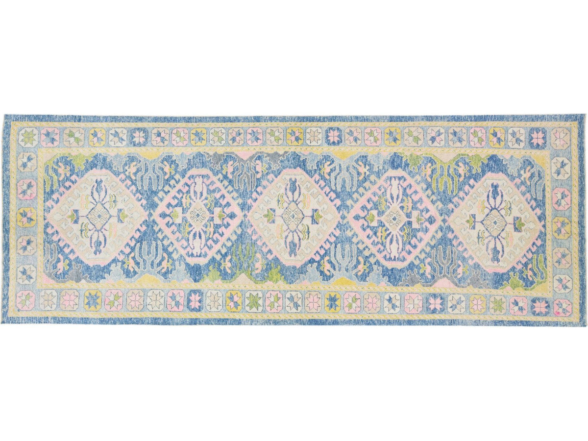 Modern Oushak Wool Runner 6 X 17