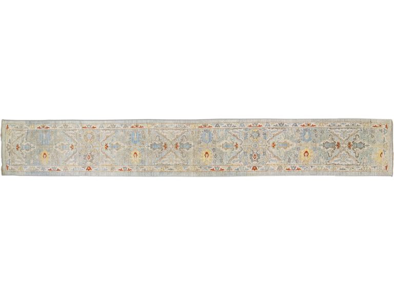 Modern Sultanabad Wool Runner 3 X 20