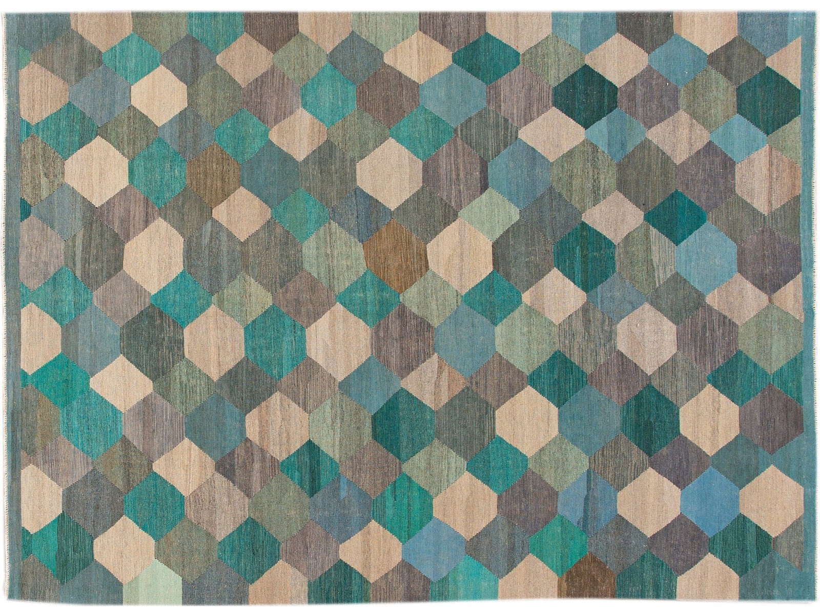 Modern Flatweave Wool Rug 8 X 11