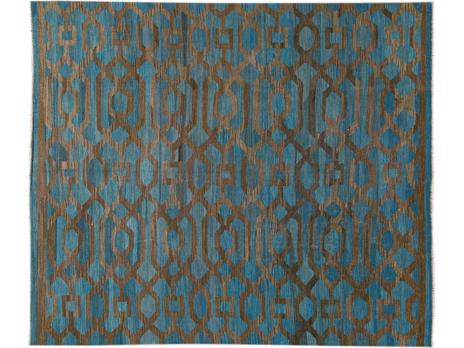 Modern Kilim Flatweave Wool Rug 8 X 10