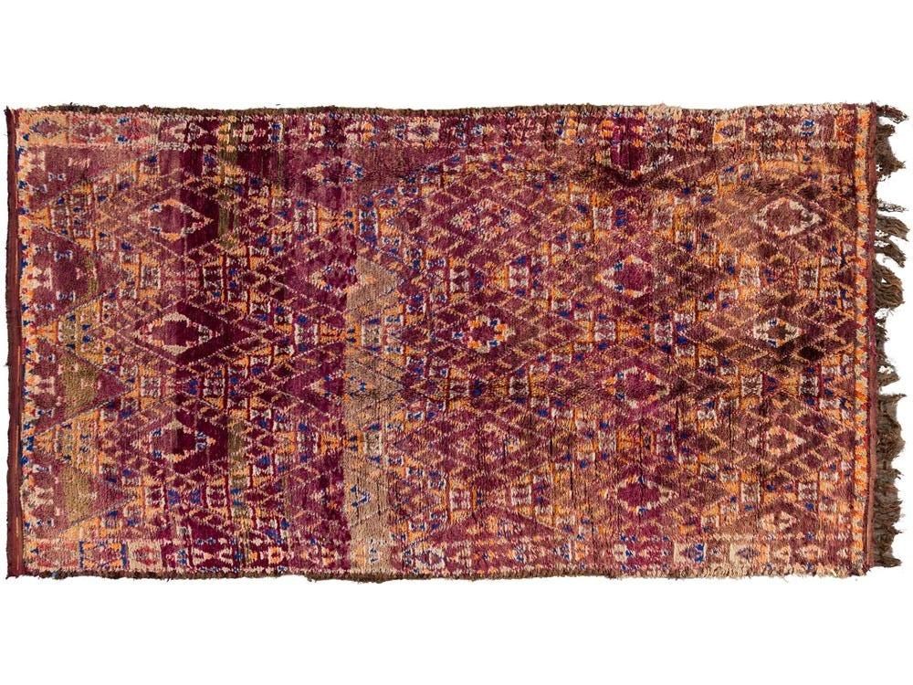 Vintage Moroccan Wool Rug 6 X 11