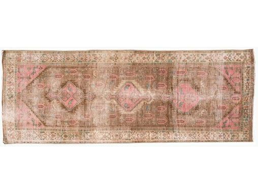 Mid 20th Century Vintage Wool Runner Rug 4 X 10