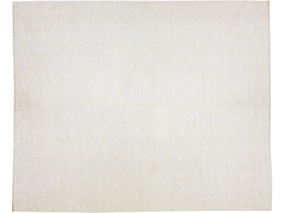Modern Moroccan Wool Rug 12 X 15