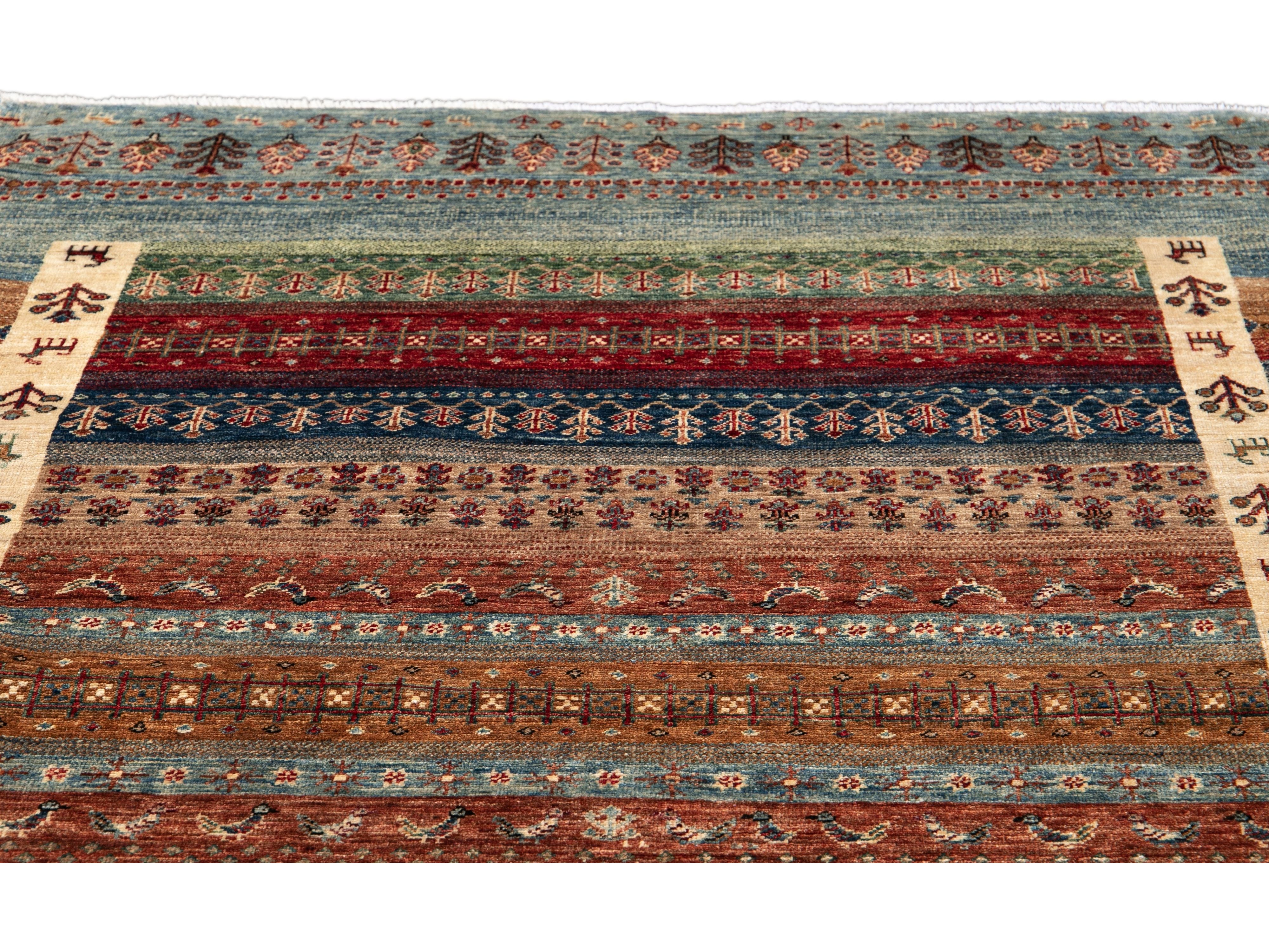 Modern Gabbeh-Style Rug 5 X 8