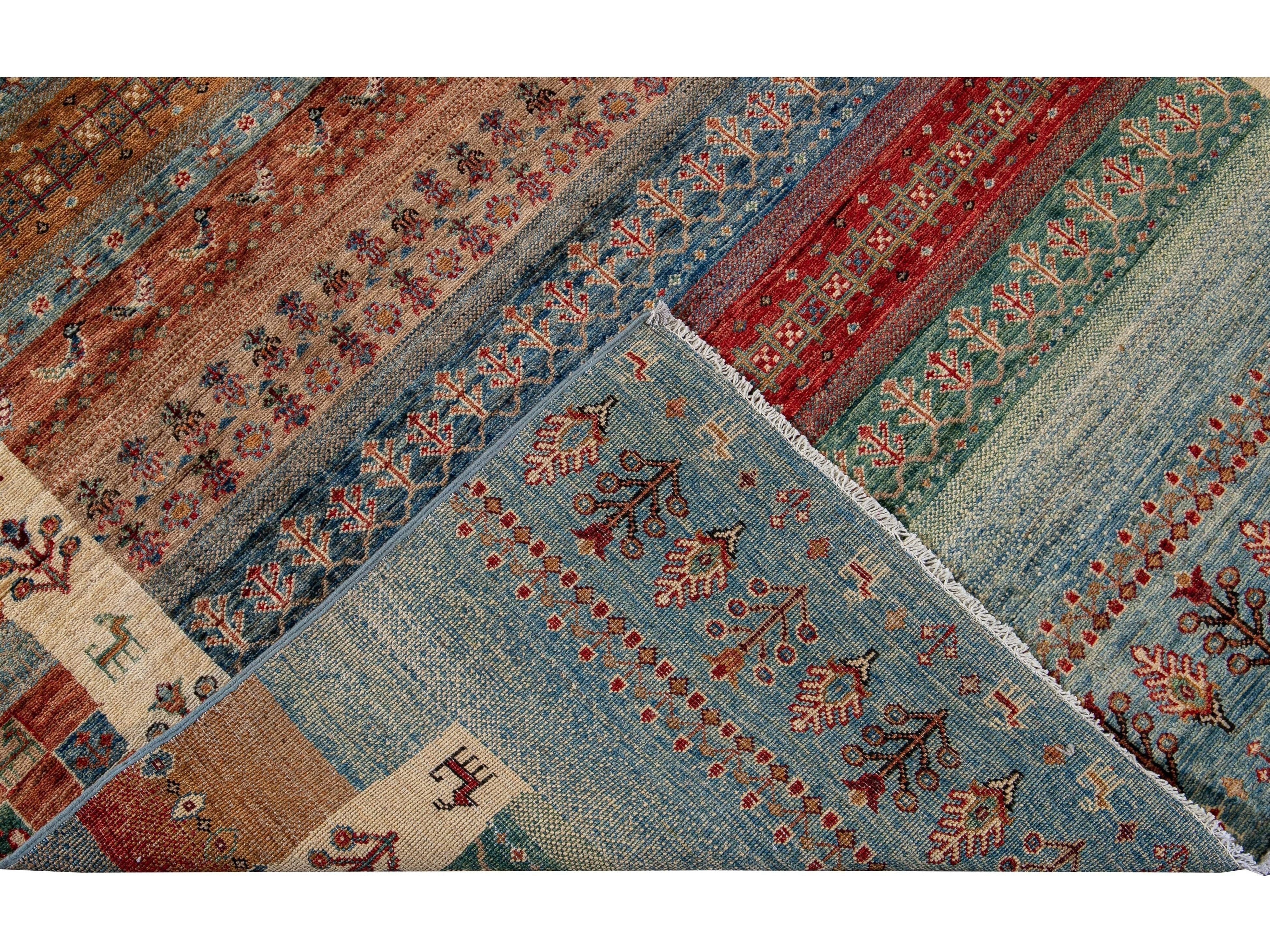 Modern Gabbeh-Style Rug 5 X 8