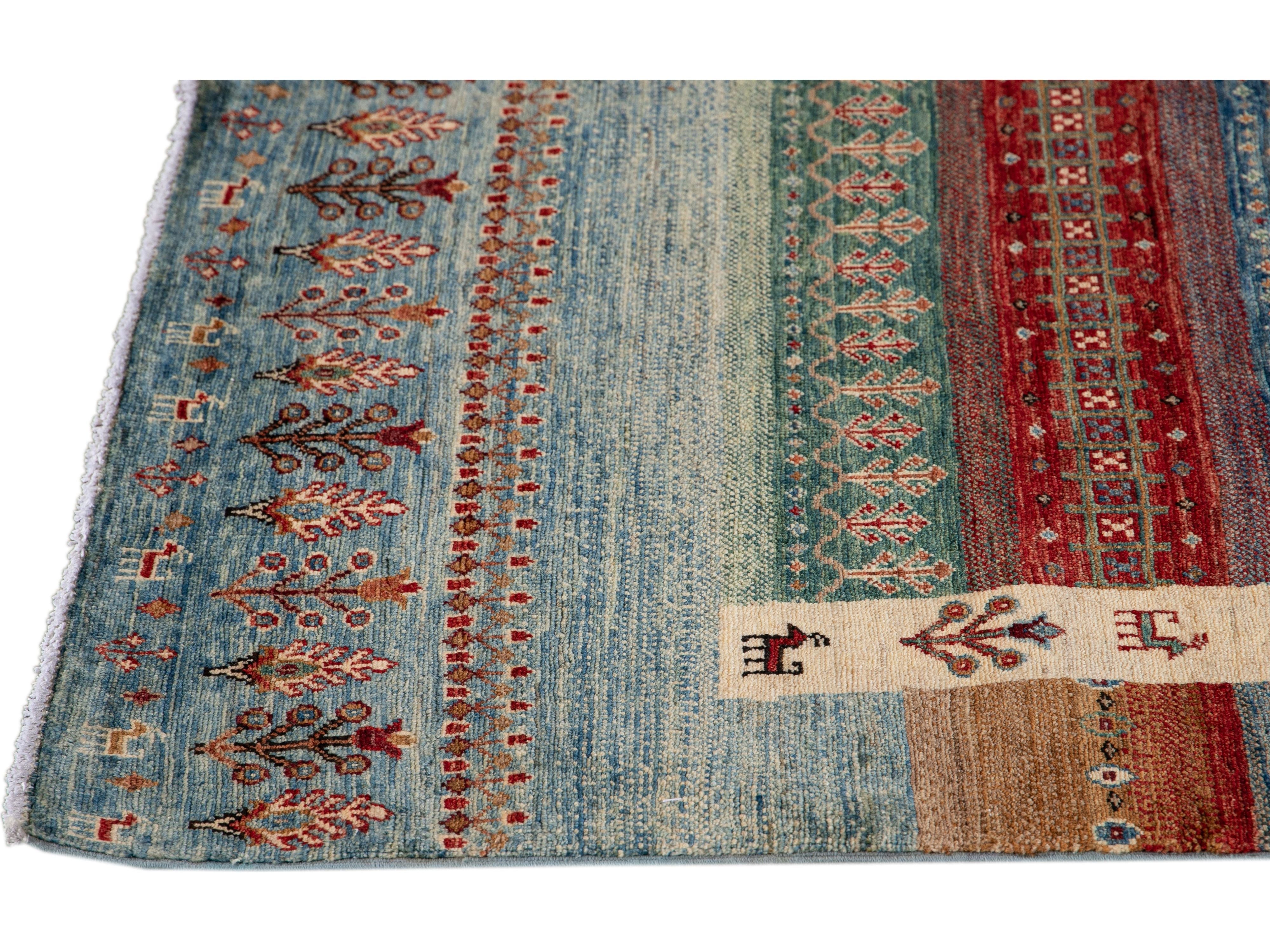 Modern Gabbeh-Style Rug 5 X 8