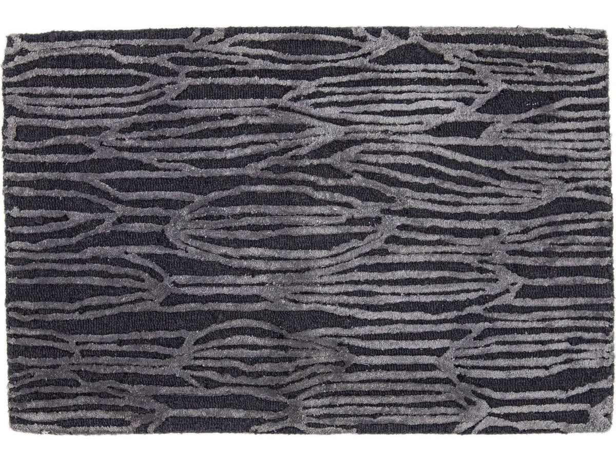 Modern Wool and Viscose Custom Rug