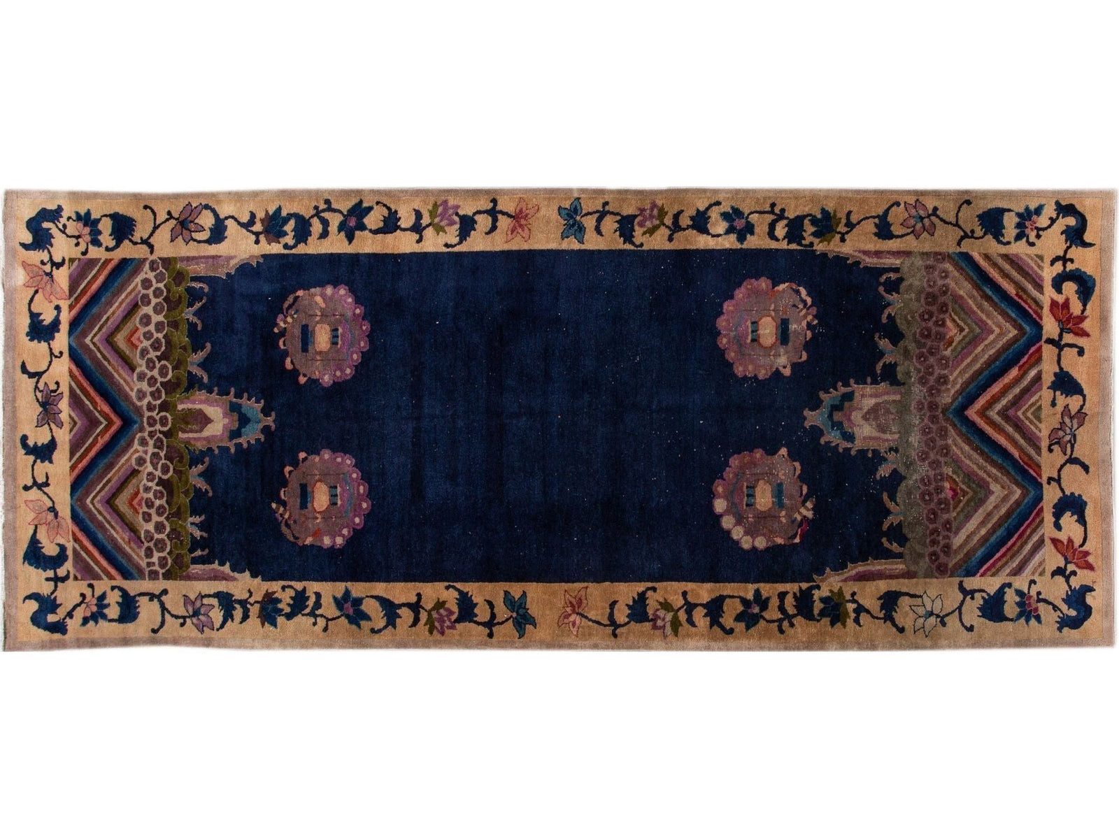 Antique Art Deco Chinese Rug 6 X 14