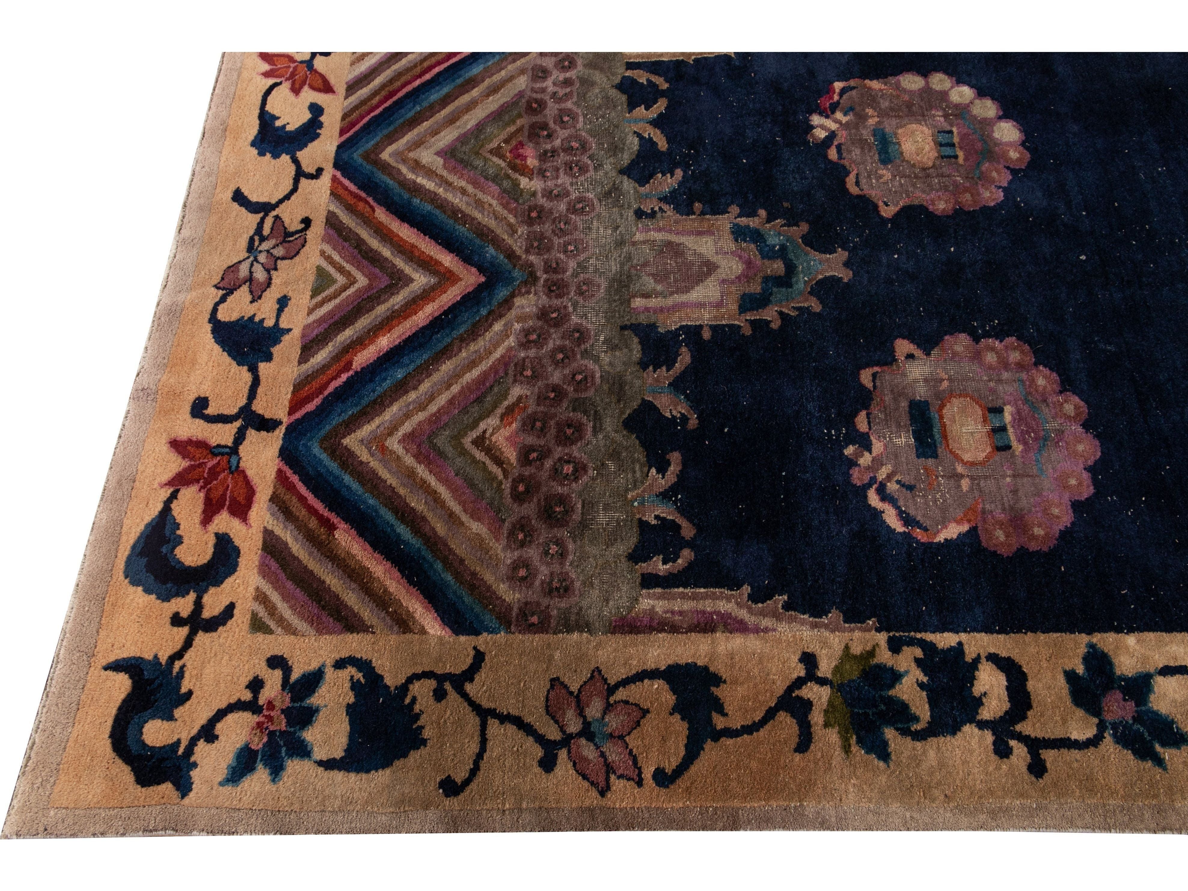 Antique Art Deco Chinese Rug 6 X 14