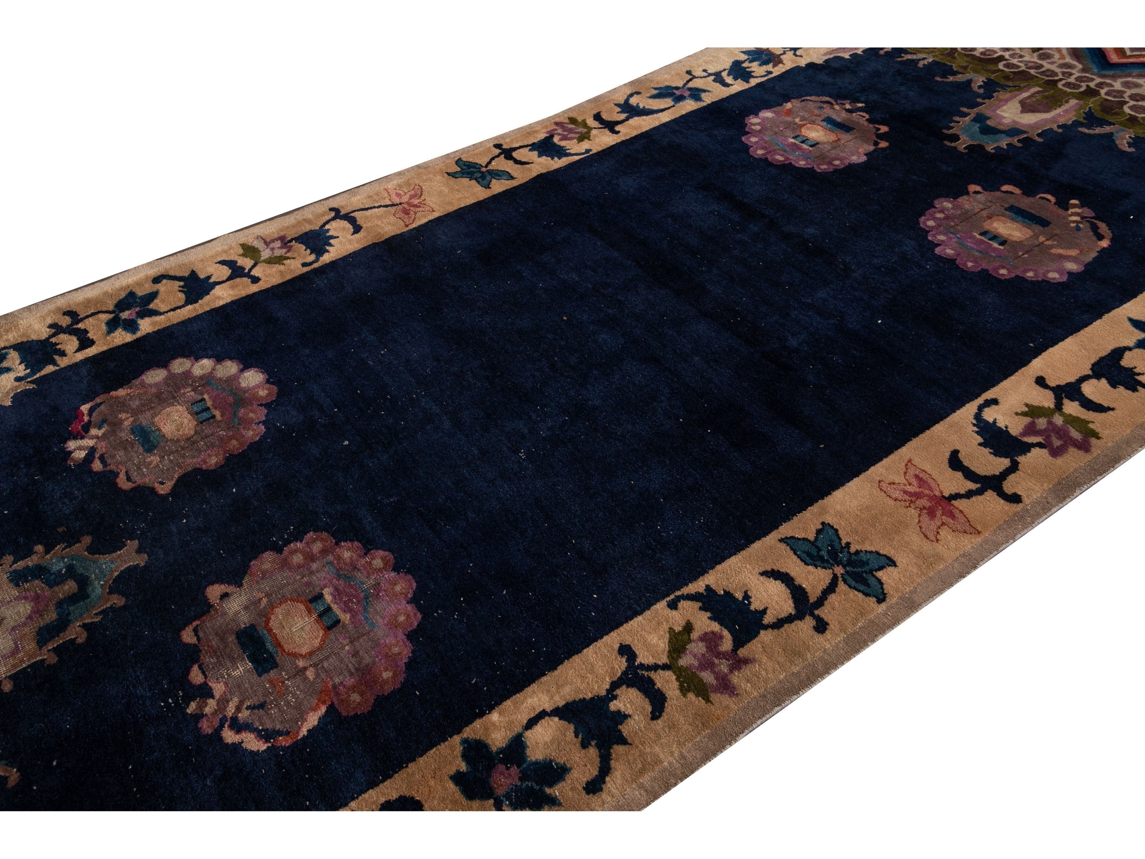 Antique Art Deco Chinese Rug 6 X 14