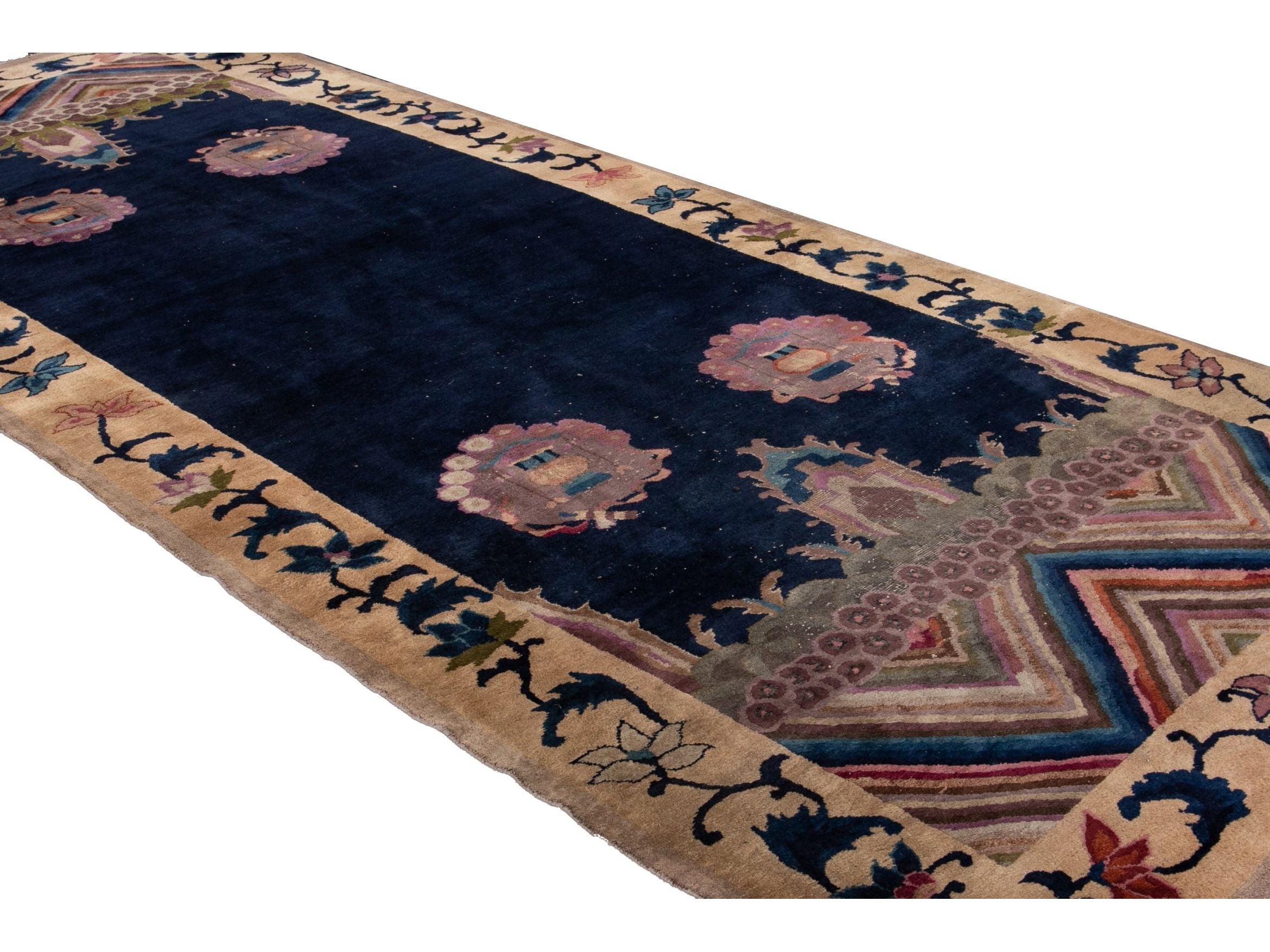 Antique Art Deco Chinese Rug 6 X 14