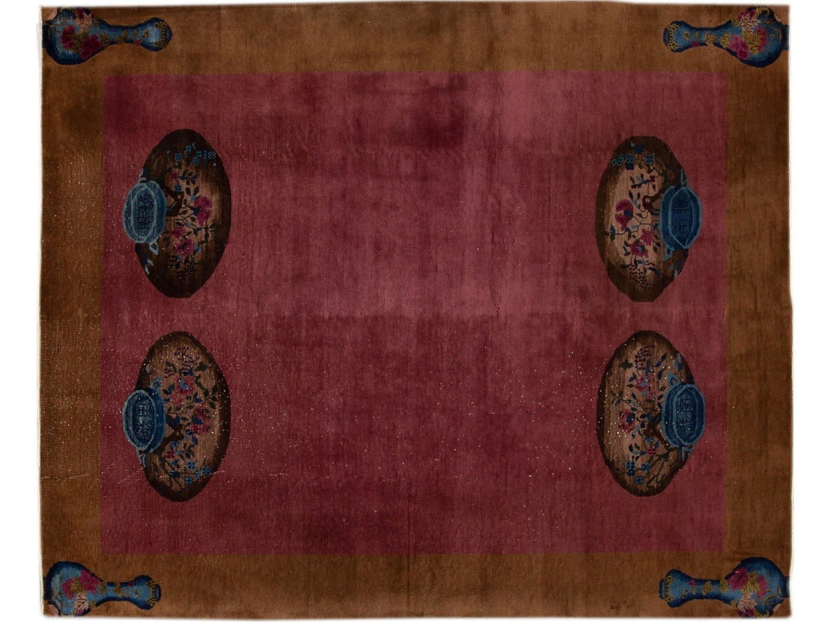 Antique Art Deco Wool Rug 8 X 10