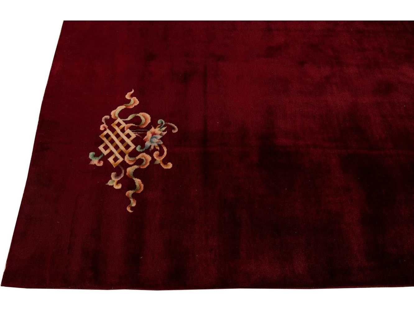 Vintage Art Deco Chinese Wool Rug 8 X 10