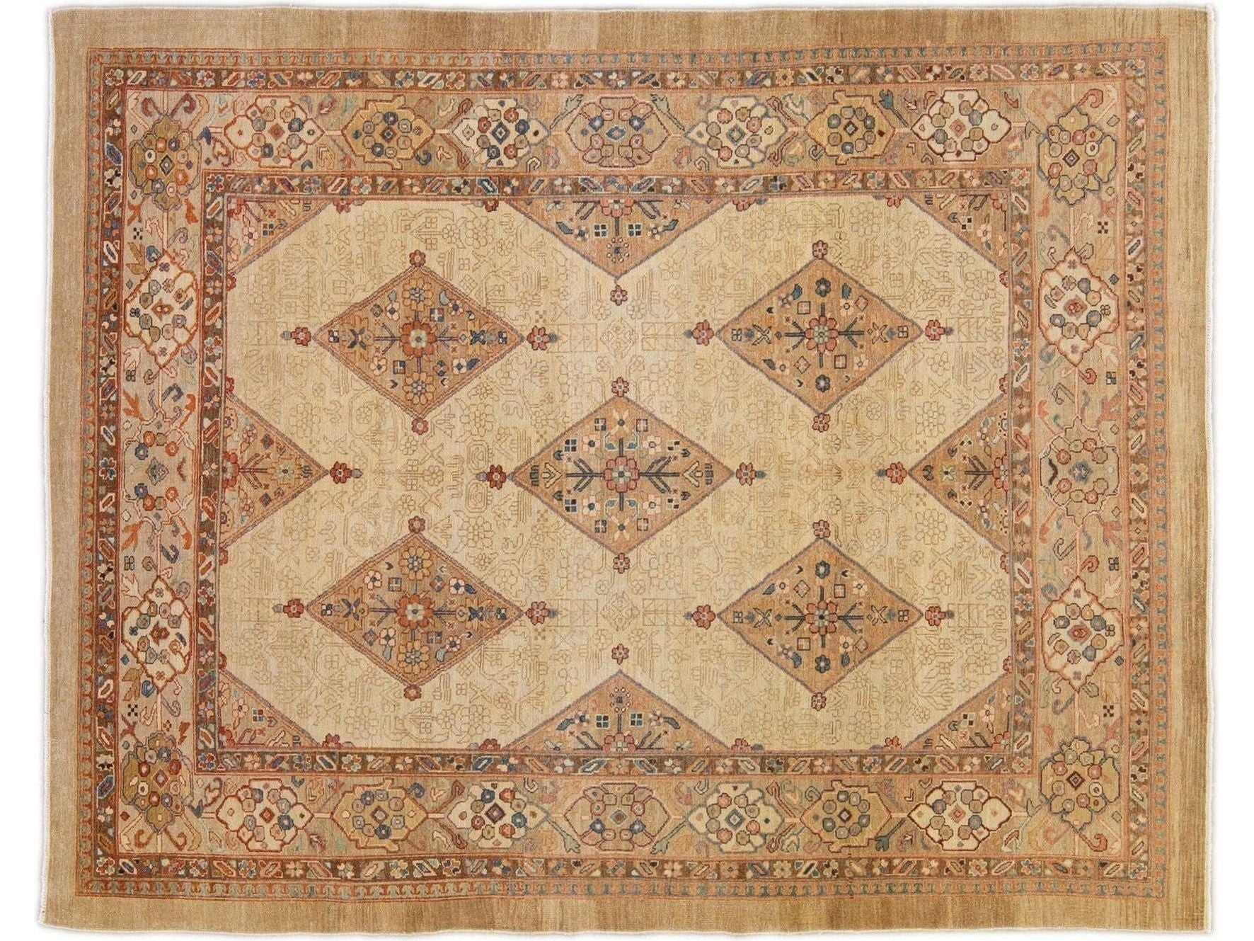 Modern Persian Serab Allover Motif Wool Rug
