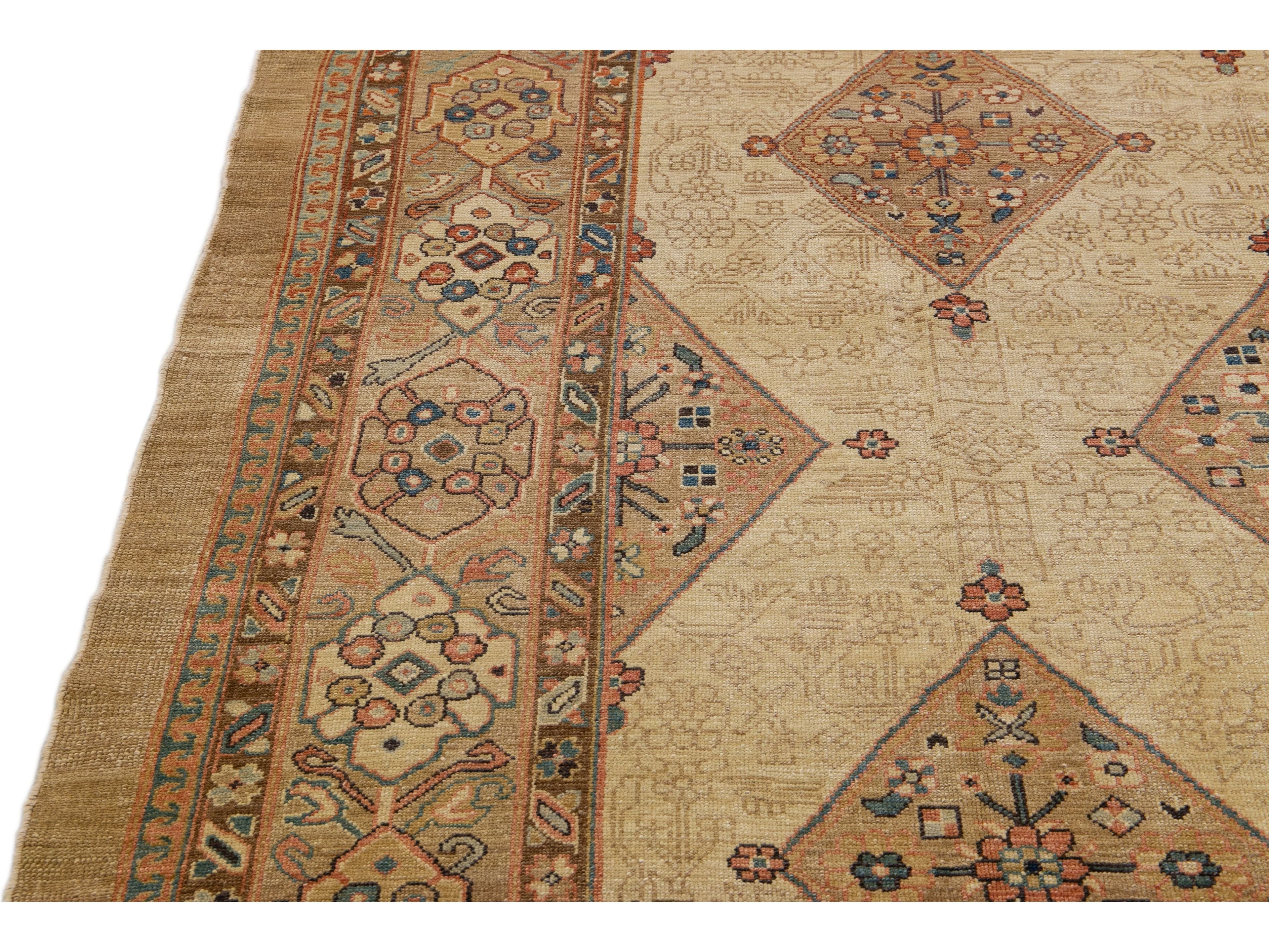 Modern Persian Serab Allover Motif Wool Rug