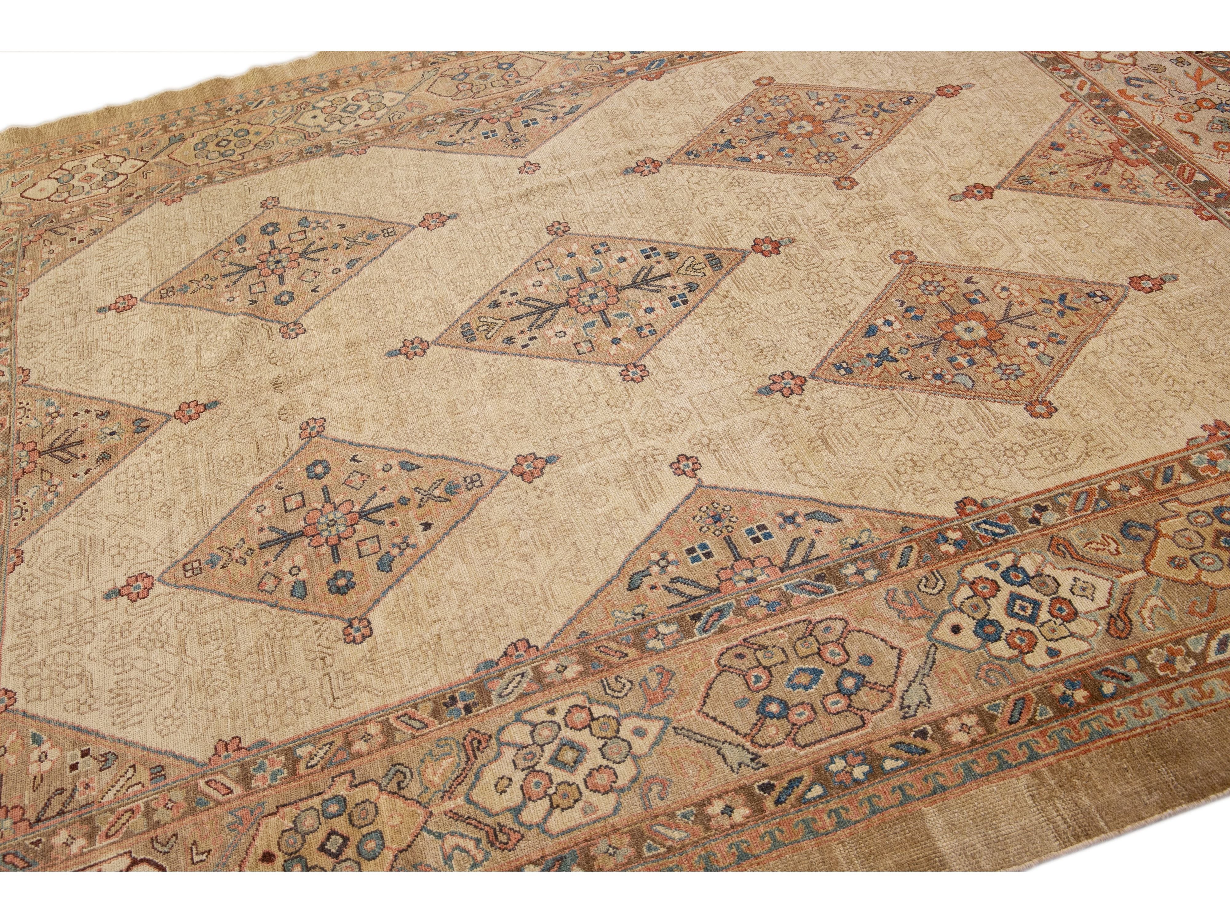 Modern Persian Serab Allover Motif Wool Rug