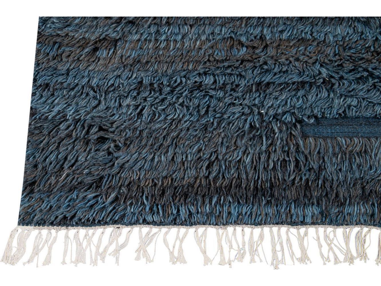 Modern Moroccan Berber Wool Rug 10 X 14