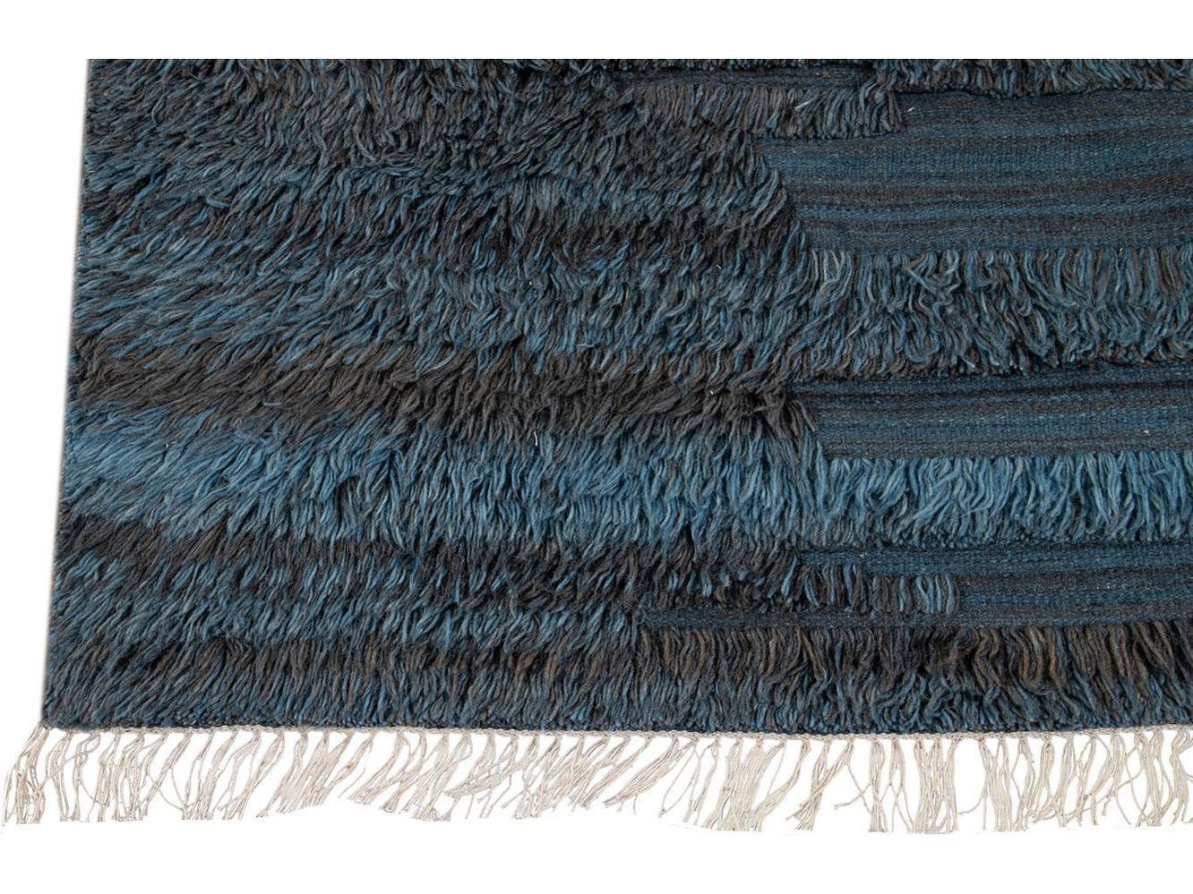 Modern Moroccan Berber Wool Rug 9 X 12
