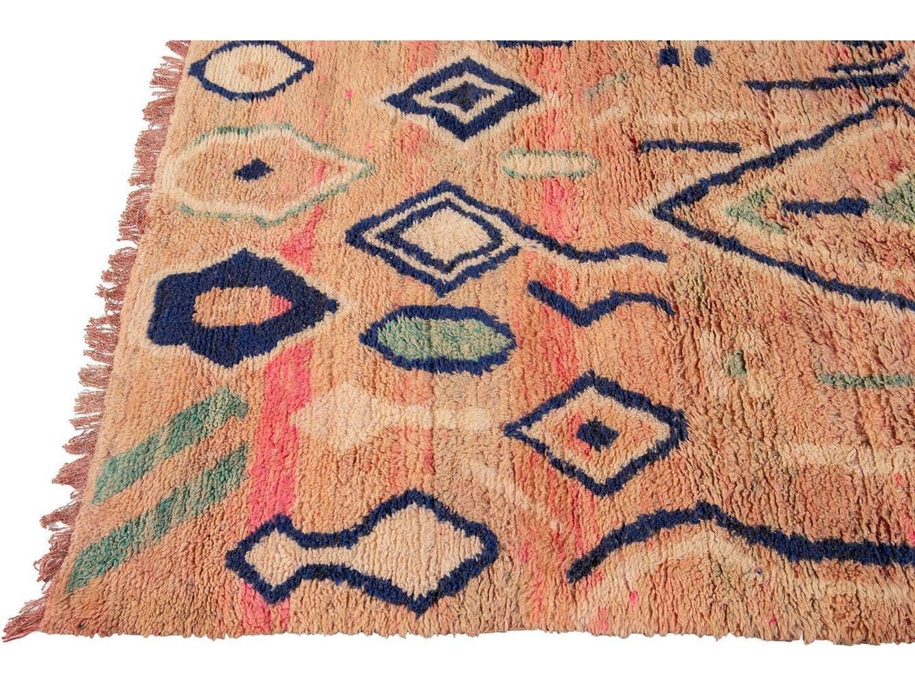 Vintage Azilal Moroccan Wool Rug 5 X 8