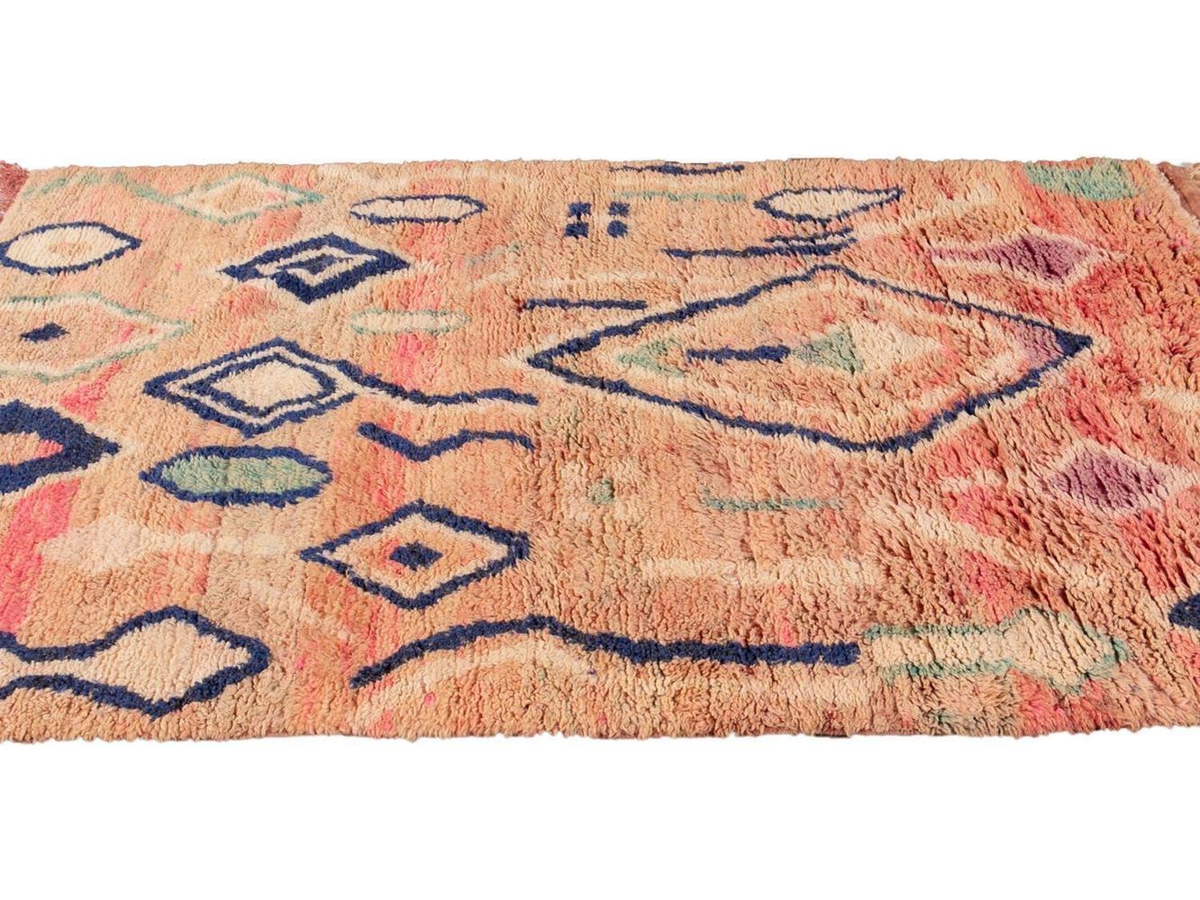 Vintage Azilal Moroccan Wool Rug 5 X 8
