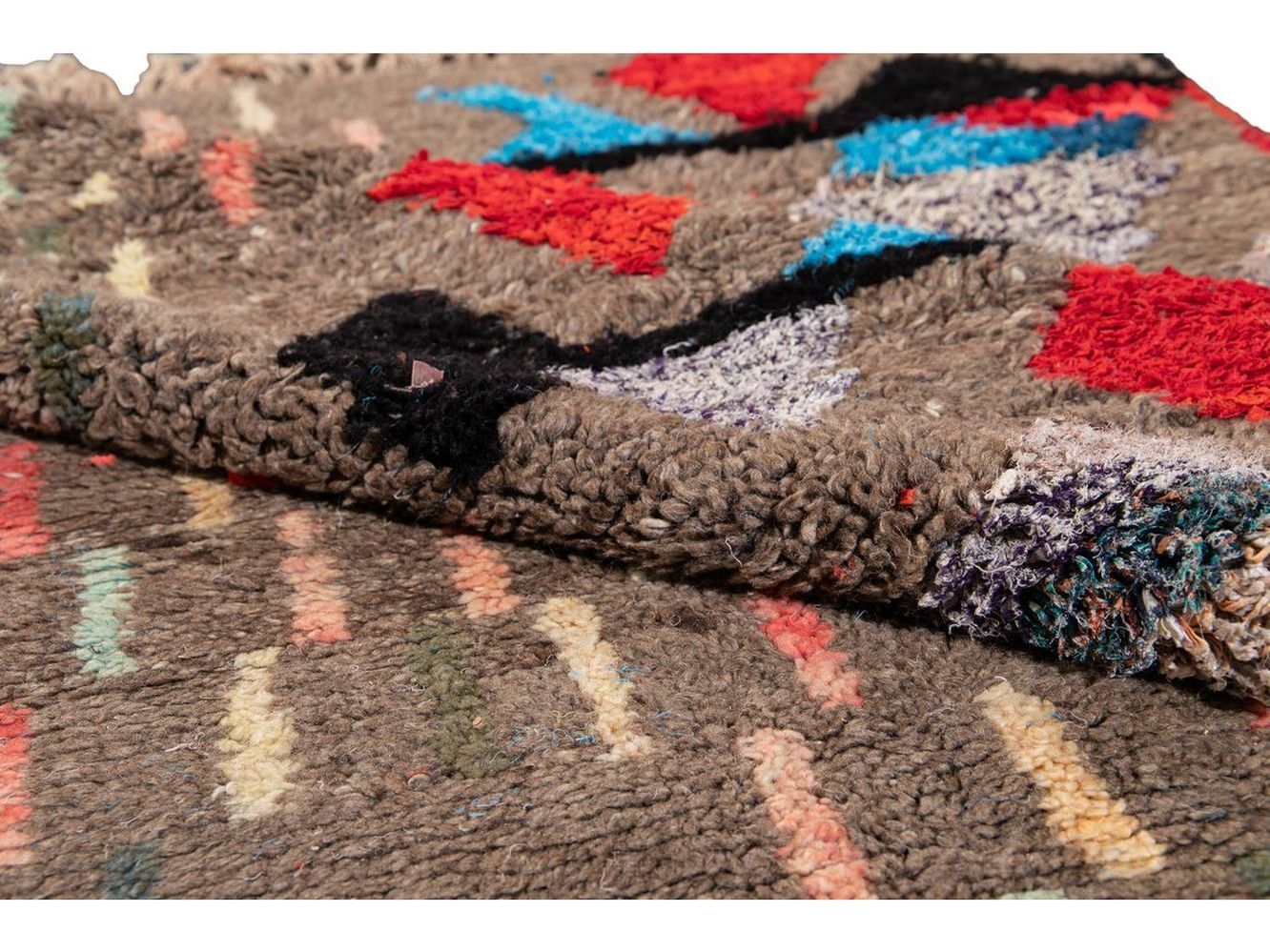 Vintage Boujad Moroccan Wool Rug 5 X 8