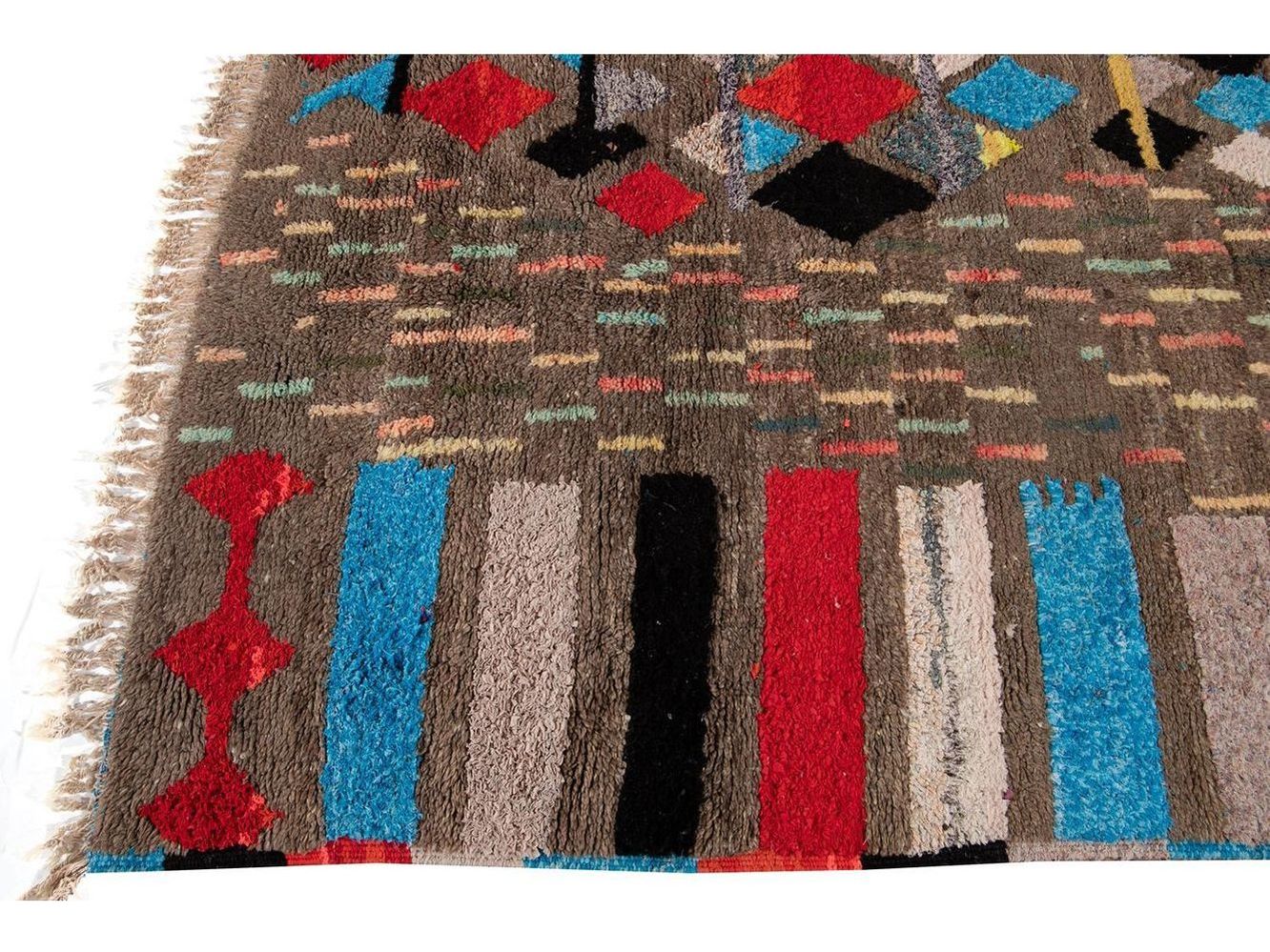 Vintage Boujad Moroccan Wool Rug 5 X 8