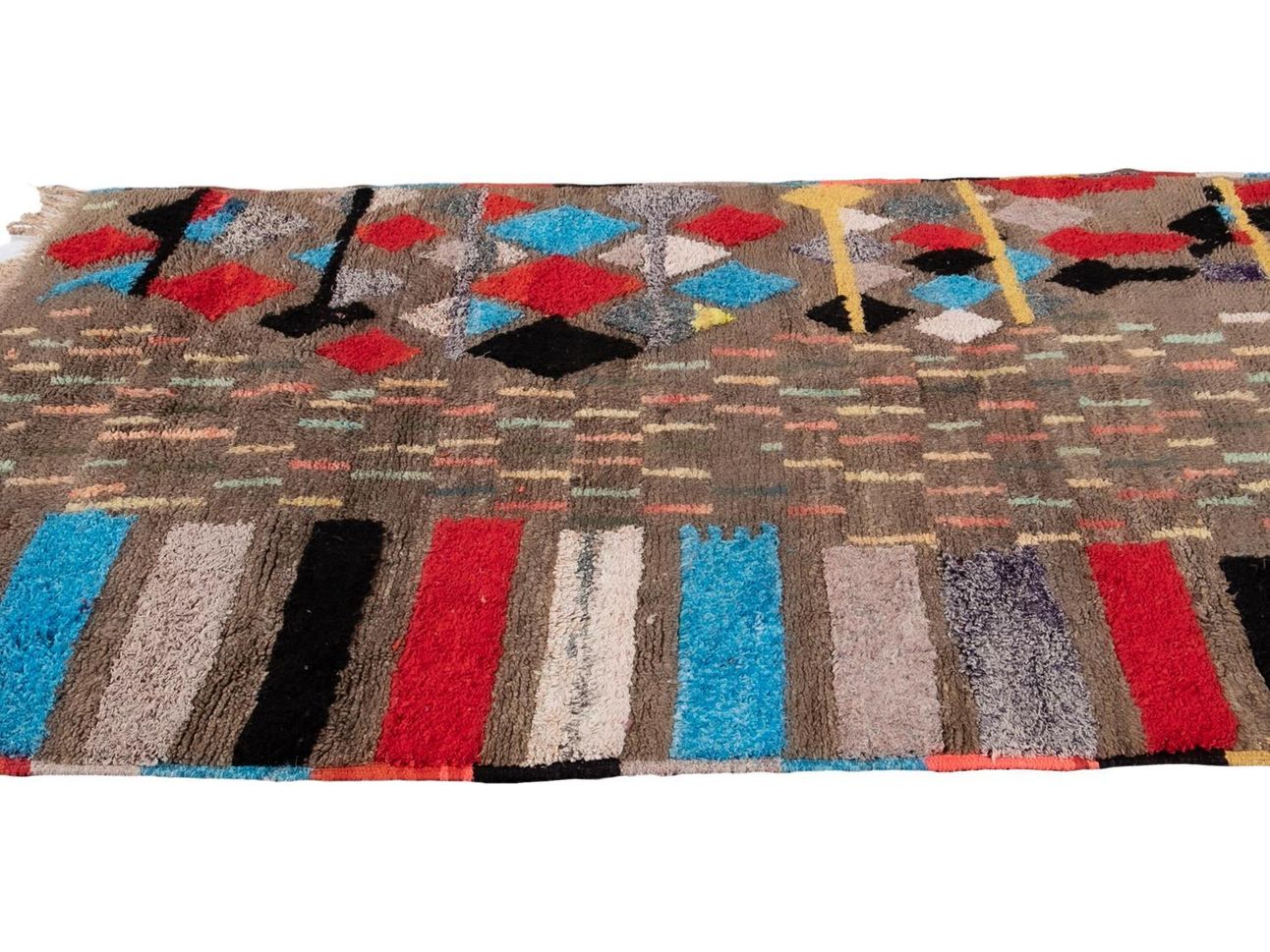 Vintage Boujad Moroccan Wool Rug 5 X 8
