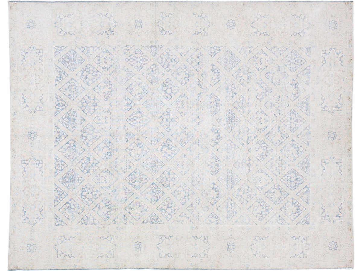 Antique Kerman Wool Rug 10 X 12