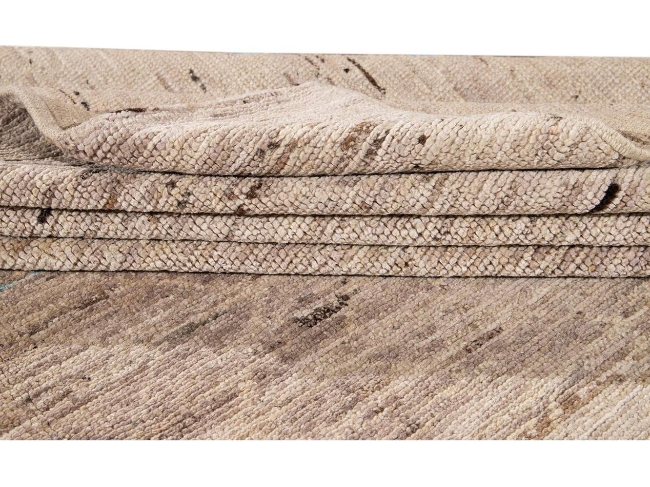Modern Moroccan-Style Wool Rug 9 X 12