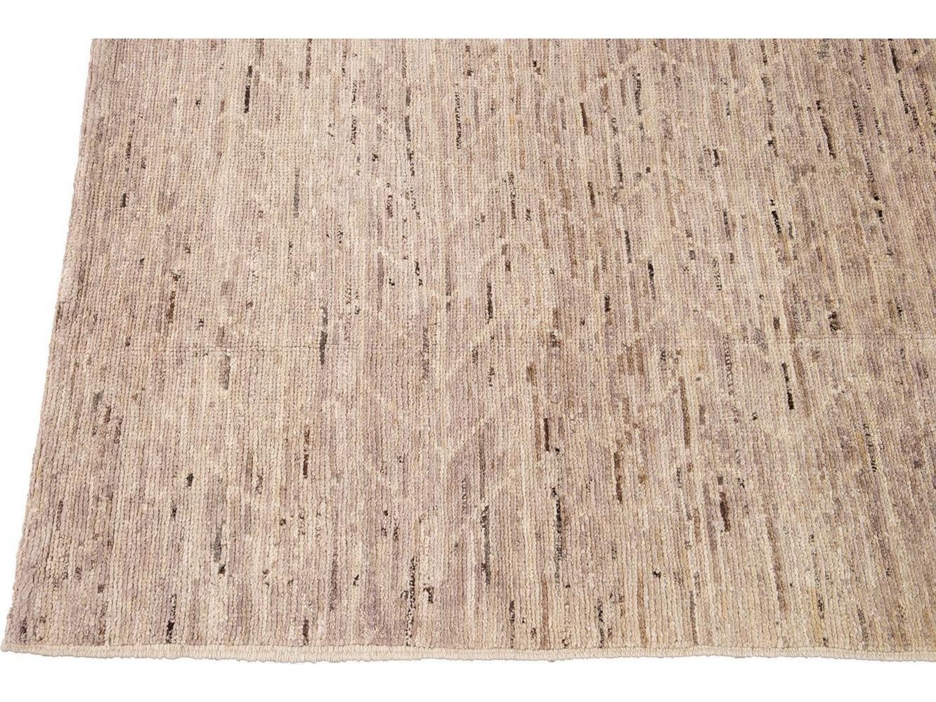 Modern Moroccan-Style Wool Rug 9 X 12
