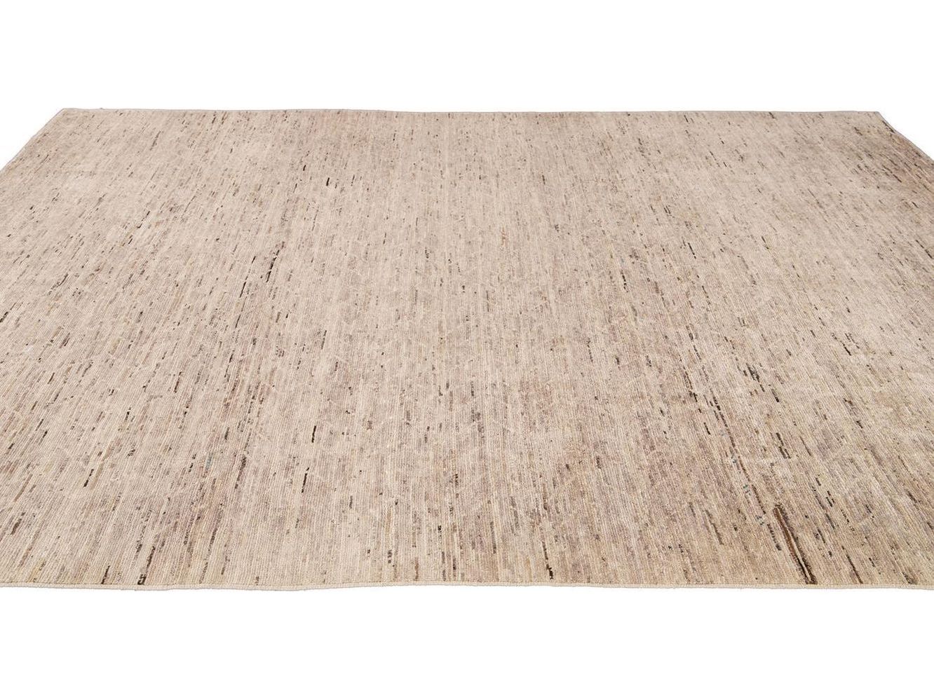 Modern Moroccan-Style Wool Rug 9 X 12