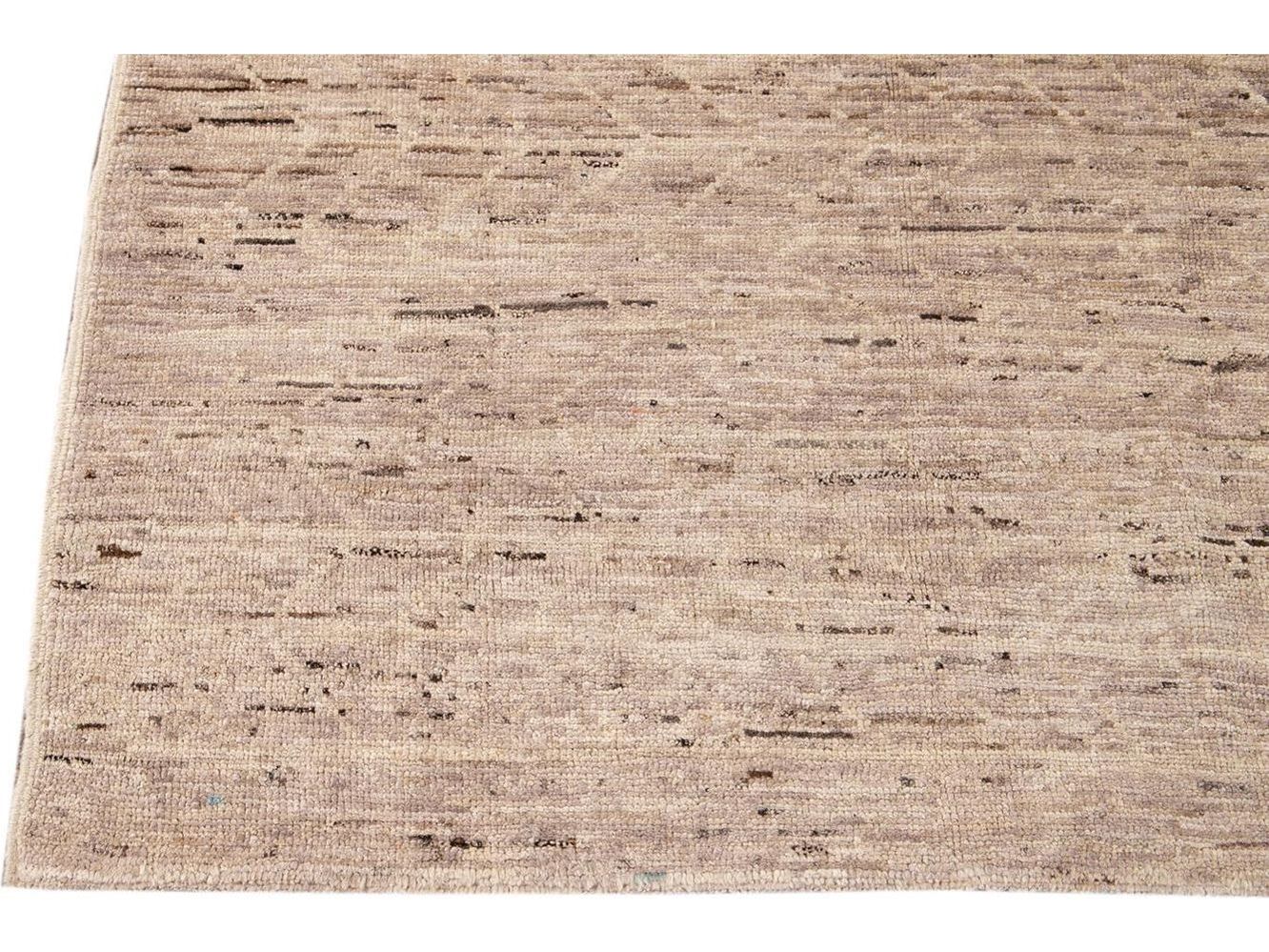 Modern Moroccan-Style Wool Rug 9 X 12