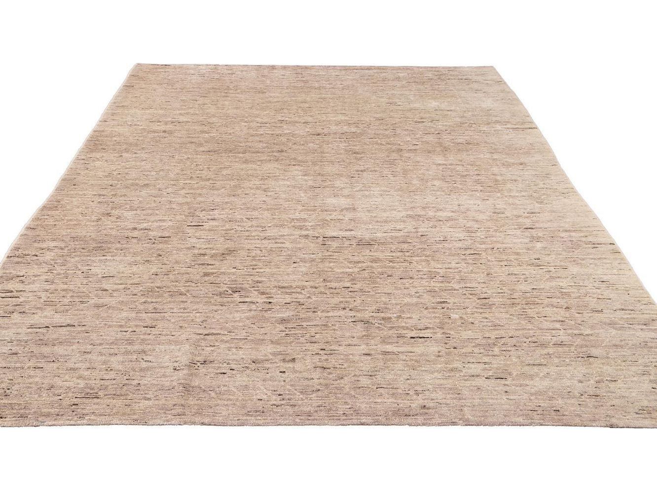 Modern Moroccan-Style Wool Rug 9 X 12