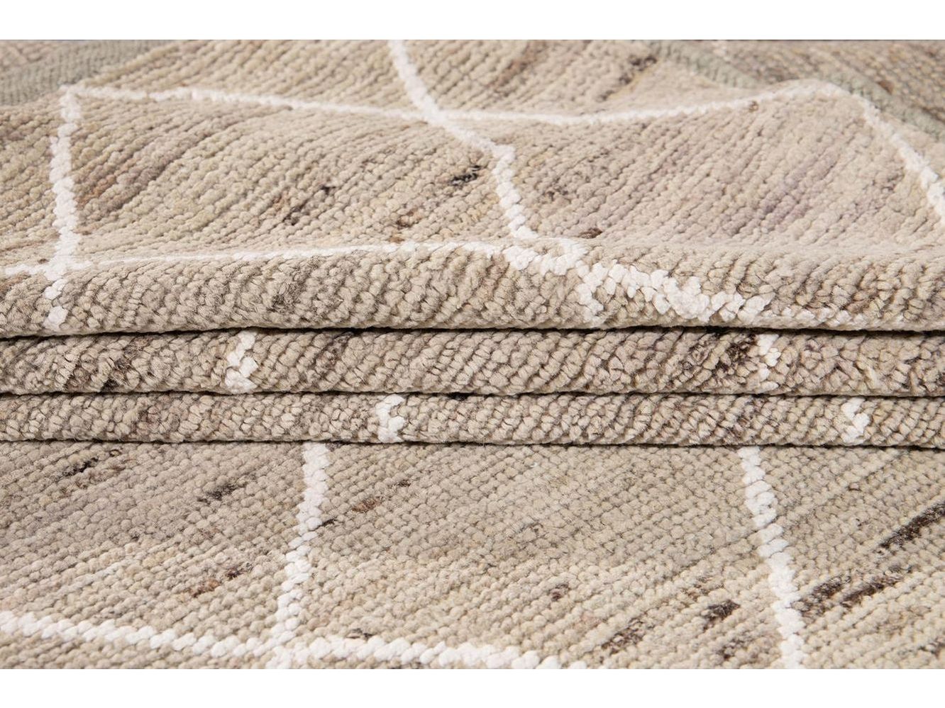 Modern Moroccan-Style Tribal Wool Rug 8 X 10