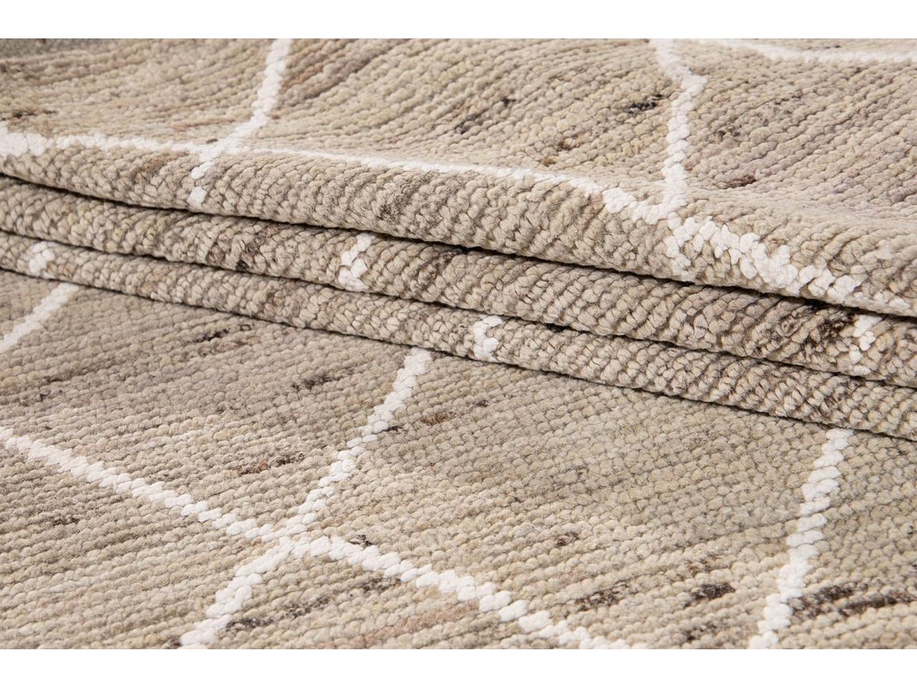 Modern Moroccan-Style Tribal Wool Rug 8 X 10