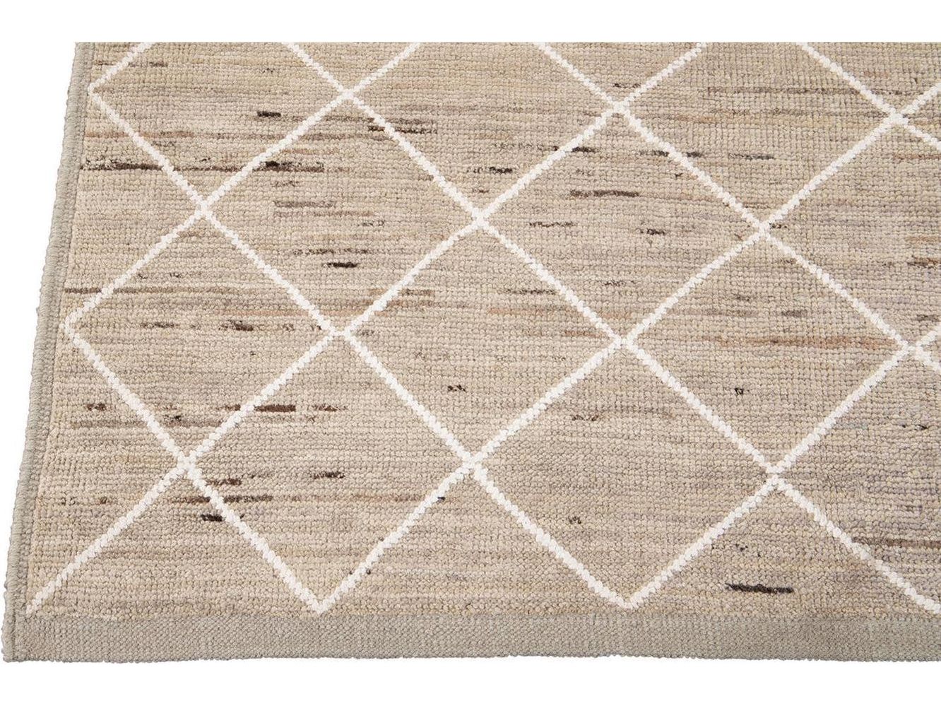 Modern Moroccan-Style Tribal Wool Rug 8 X 10