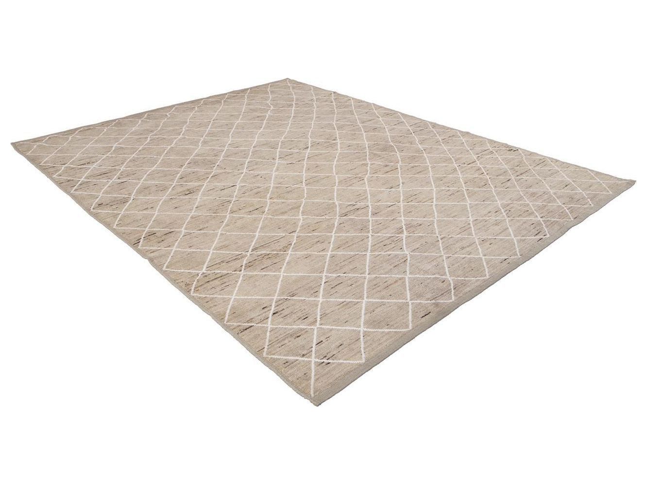 Modern Moroccan-Style Tribal Wool Rug 8 X 10