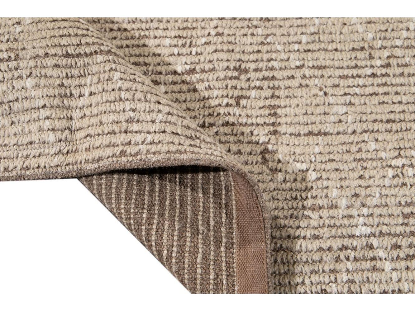 Modern Moroccan-Style Wool Rug 10 X 14
