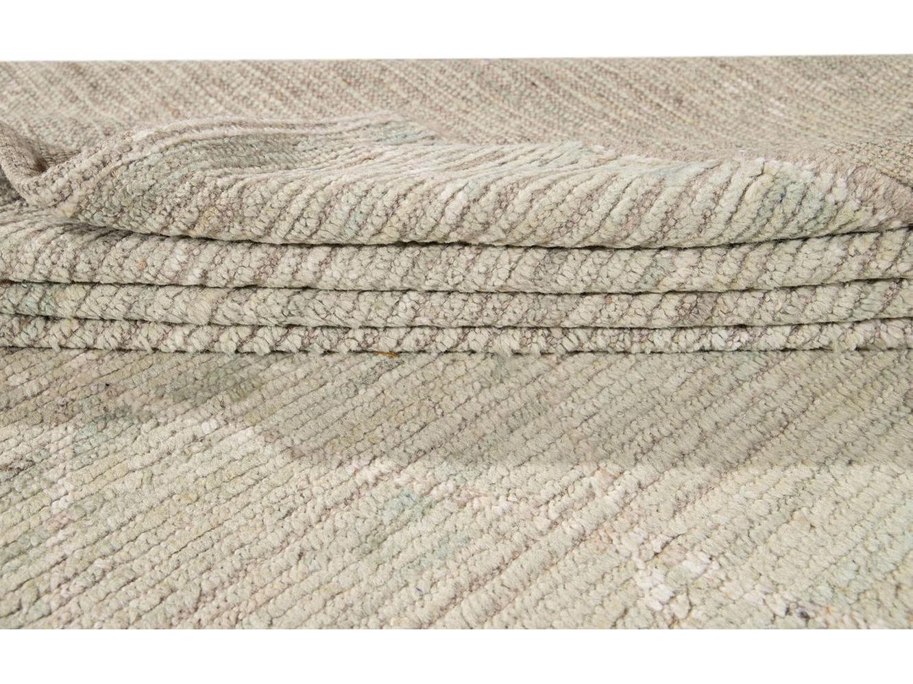 Modern Moroccan-Style Wool Rug 9 X 11