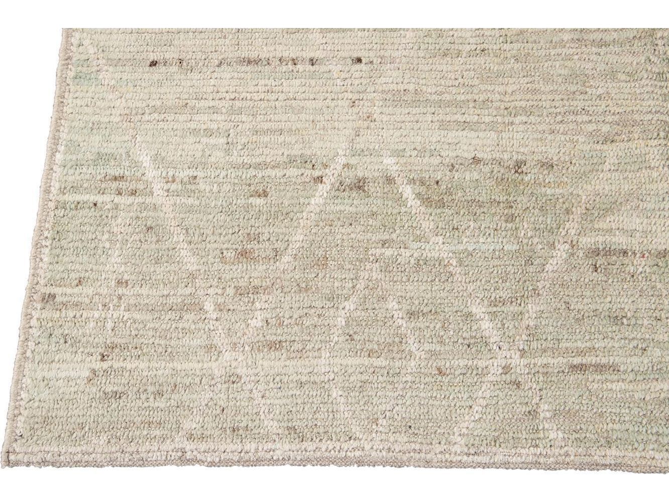 Modern Moroccan-Style Wool Rug 9 X 11
