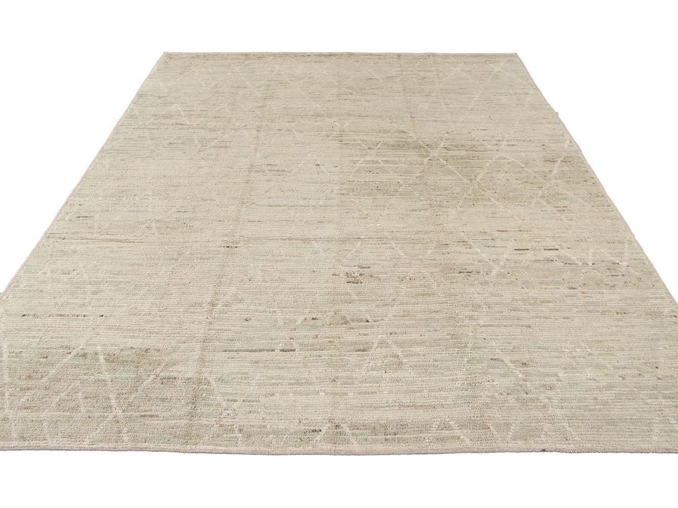 Modern Moroccan-Style Wool Rug 9 X 11