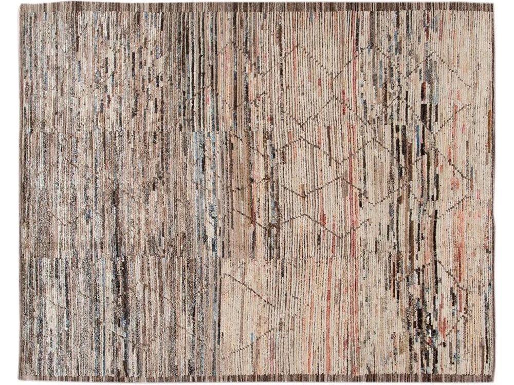 Modern Moroccan-Style Wool Rug 9 X 12