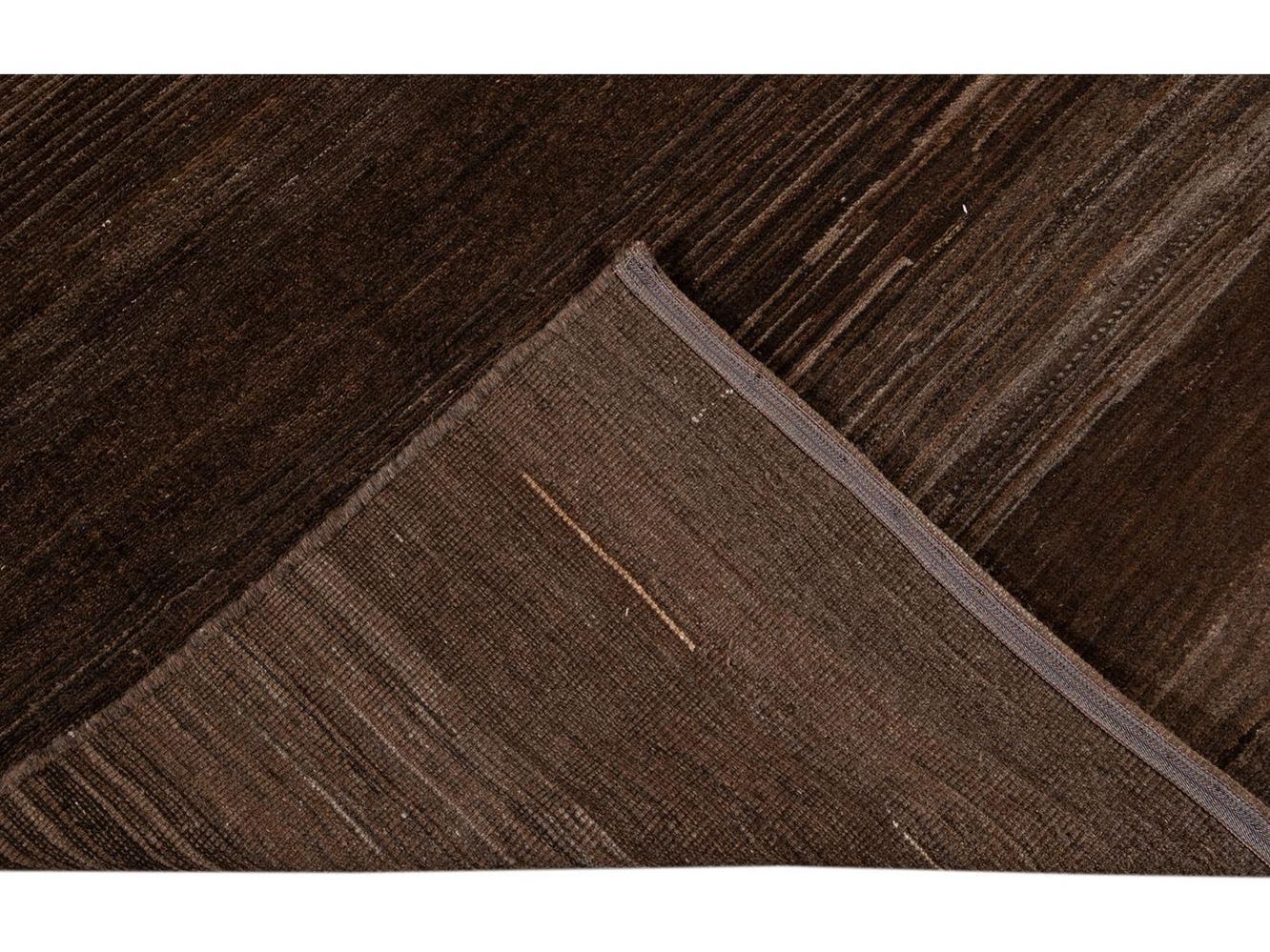 Modern Moroccan-Style Wool Rug 10 X 14