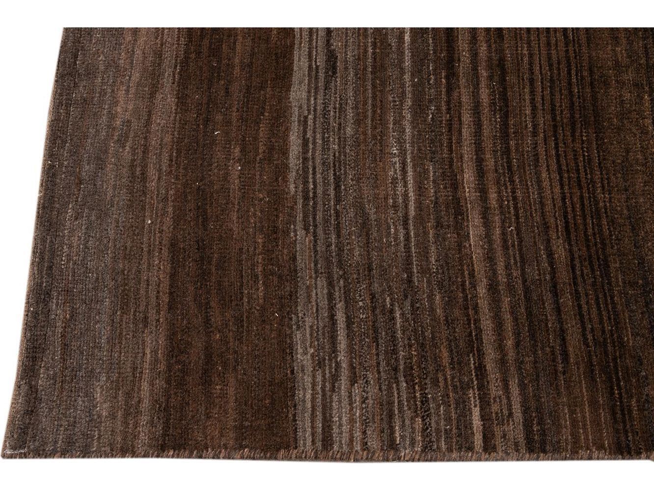 Modern Moroccan-Style Wool Rug 10 X 14