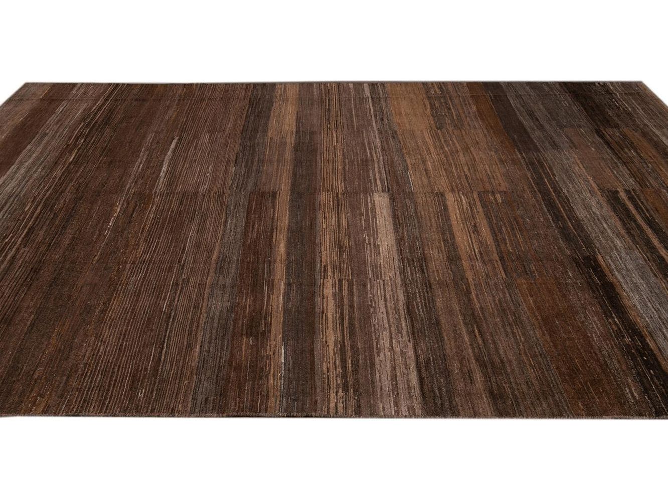 Modern Moroccan-Style Wool Rug 10 X 14