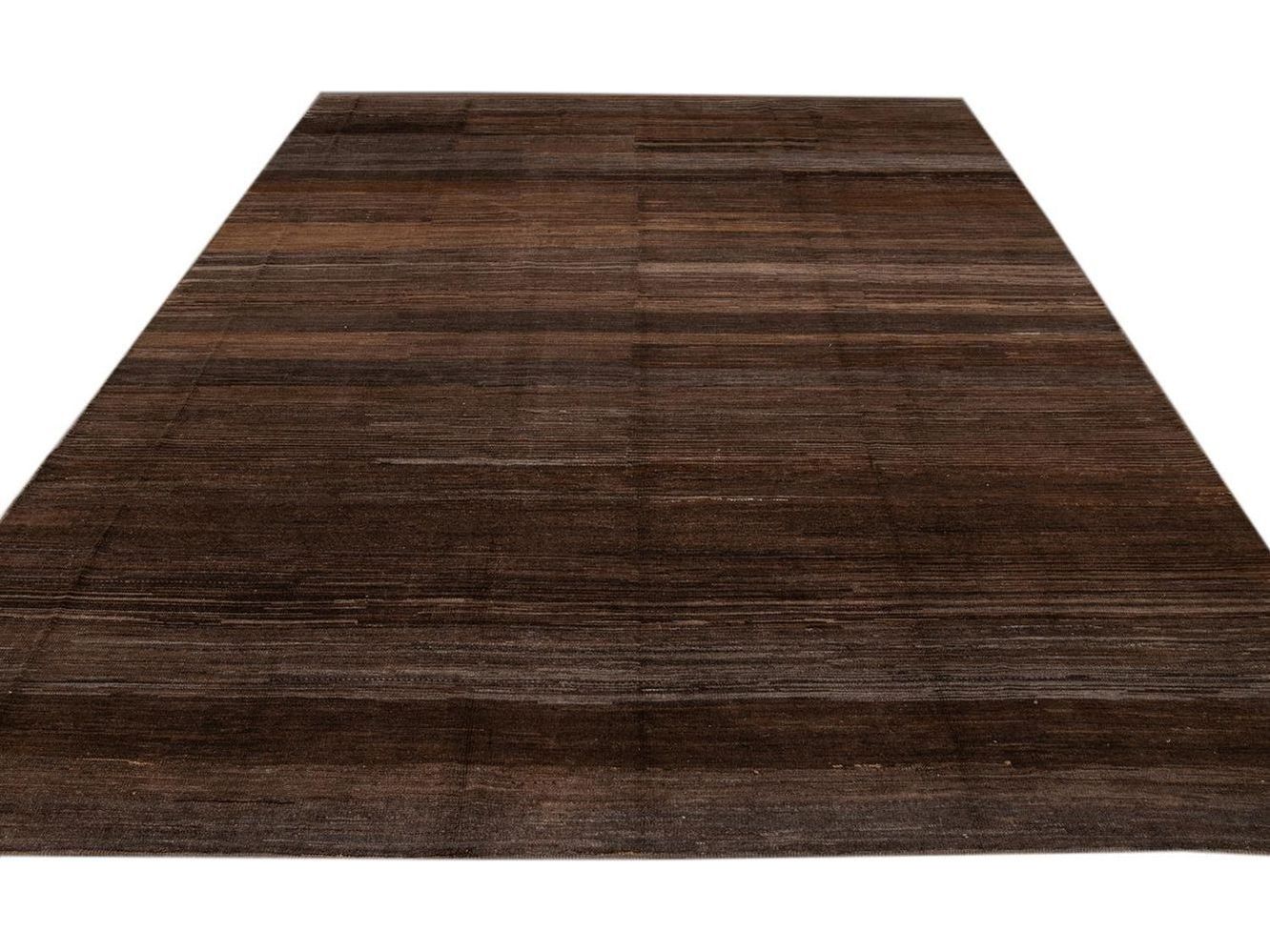 Modern Moroccan-Style Wool Rug 10 X 14